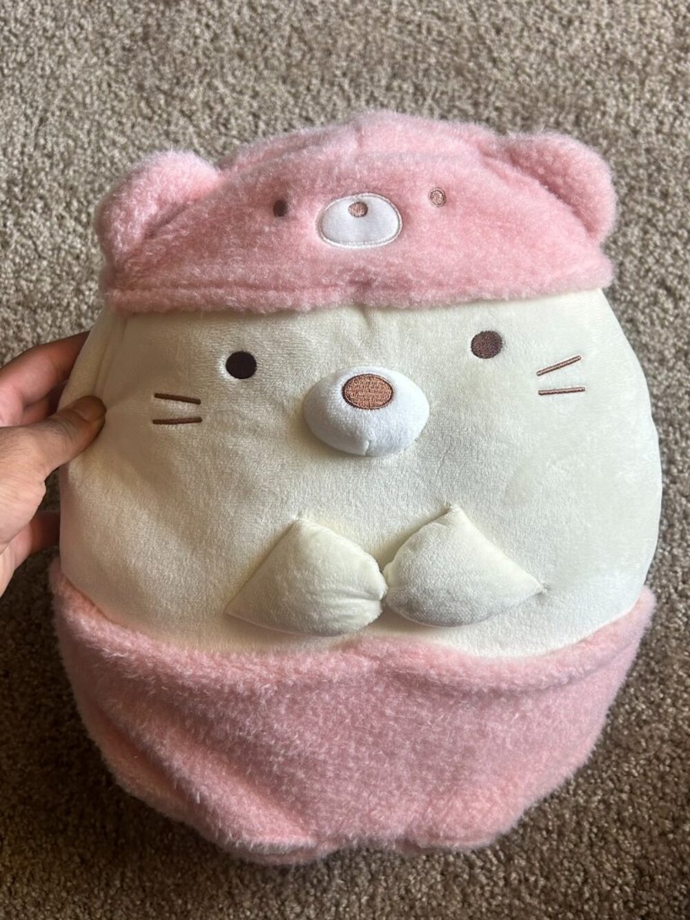 San-X Sumikko Gurashi Shirokuma Pink Costume Plush Kawaii